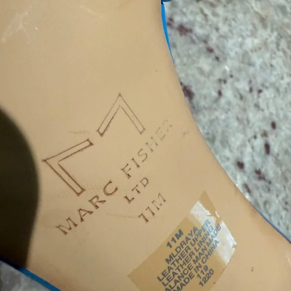 Marc Fisher Vibrant Blue Braided Heels - Picture 5 of 5